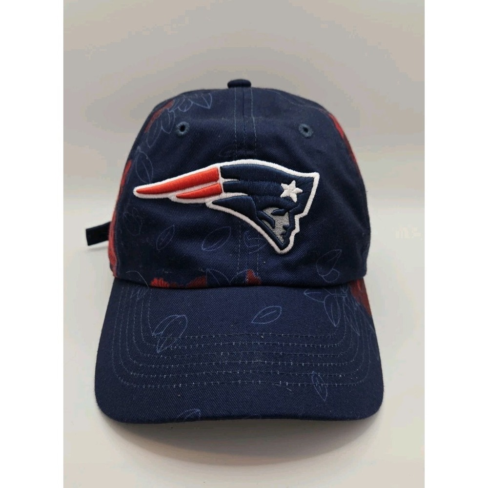 New England Patriots Adjustable‎ Strapback Hat NFL Football Logo Navy RARE Print